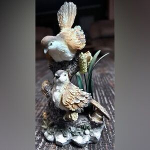 Decorative Resin Bird Figurine with Natural Tones